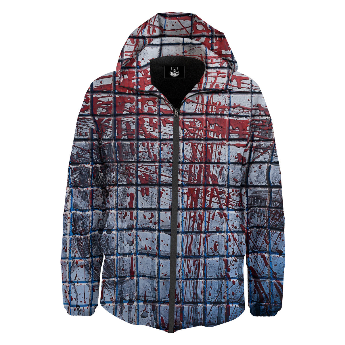 Blood Room Bloody Print Down Jacket-grizzshop
