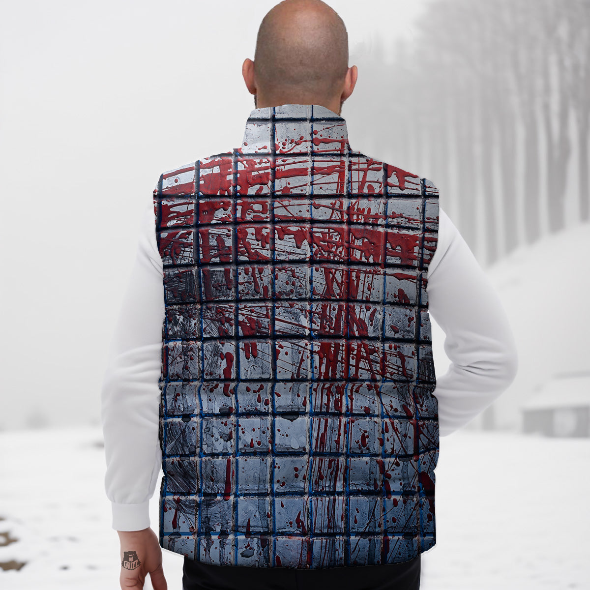 Blood Room Bloody Print Down Vest