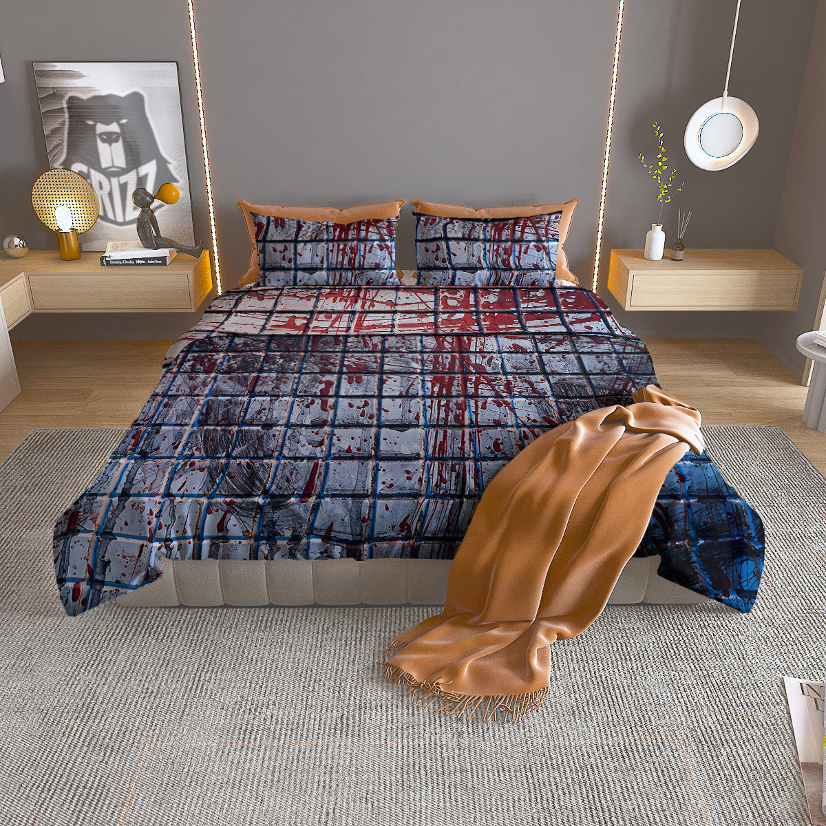 Blanket Stripe Ethnic Serape Print Duvet Cover Bedding Set