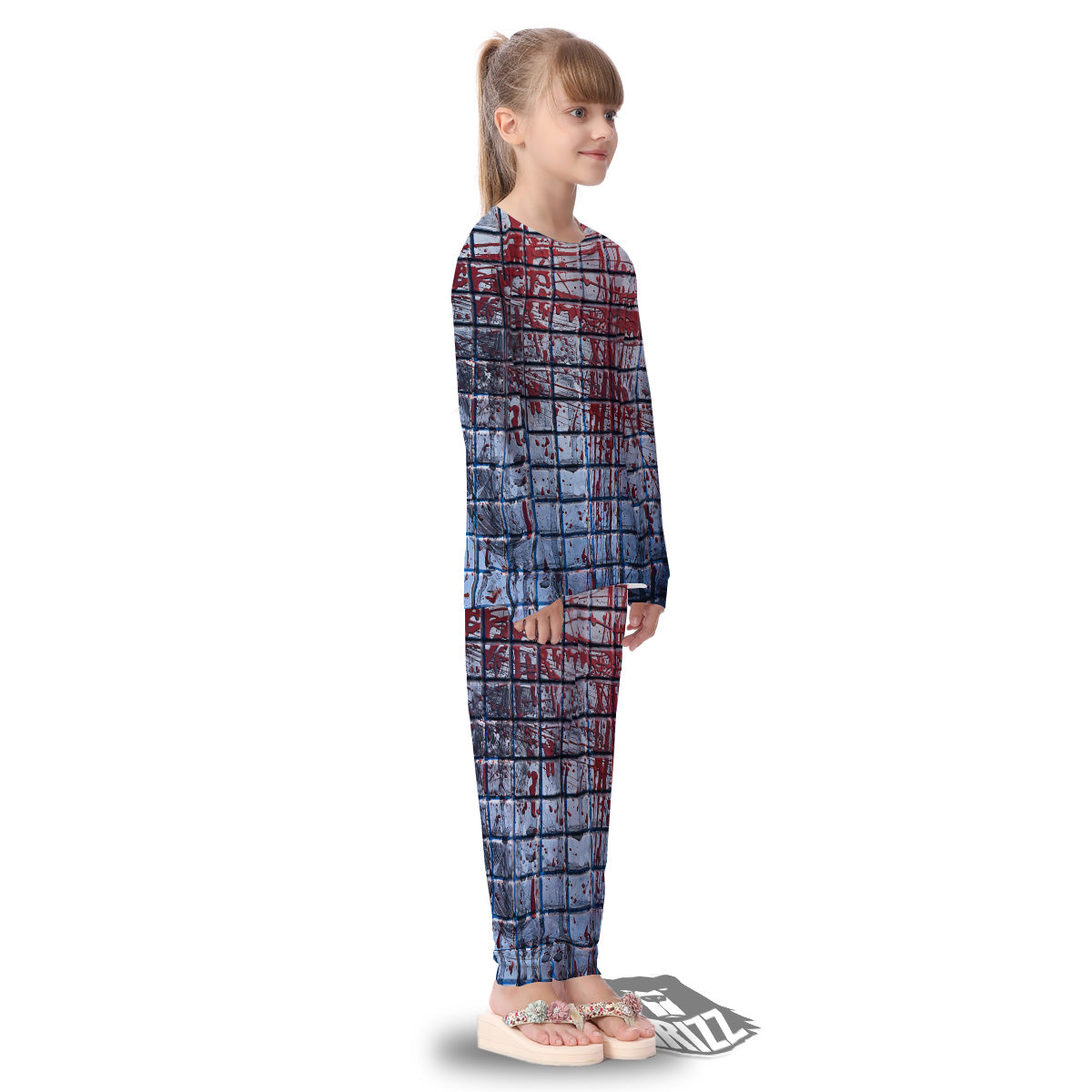 Blood Room Bloody Print Kid's Pajamas-grizzshop
