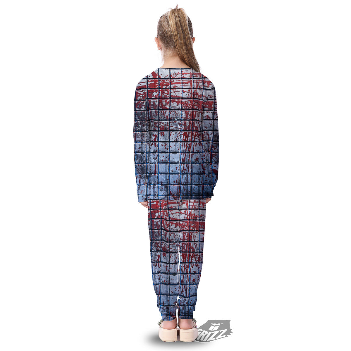 Blood Room Bloody Print Kid's Pajamas-grizzshop