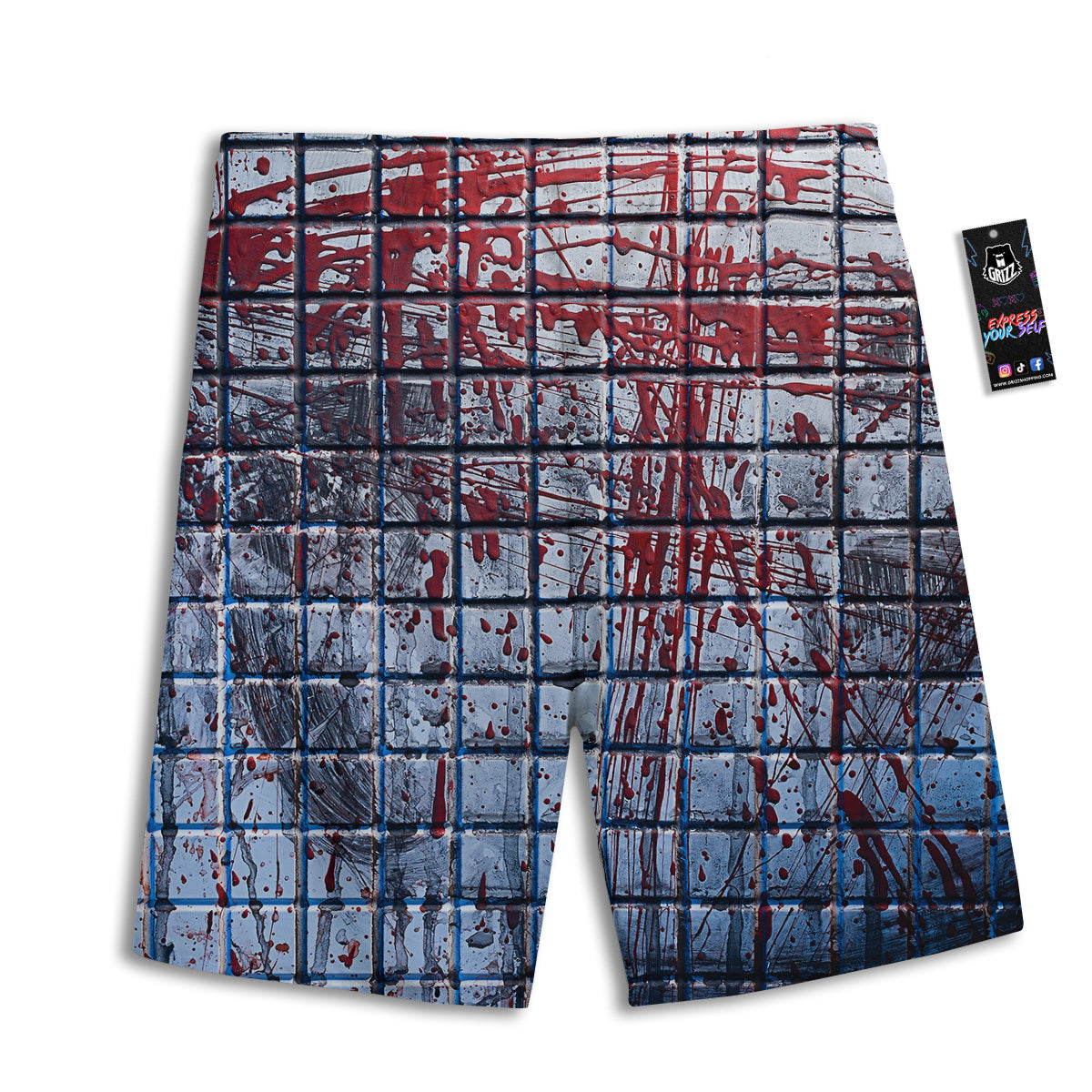 Blood Room Bloody Print Men's Athletic Shorts
