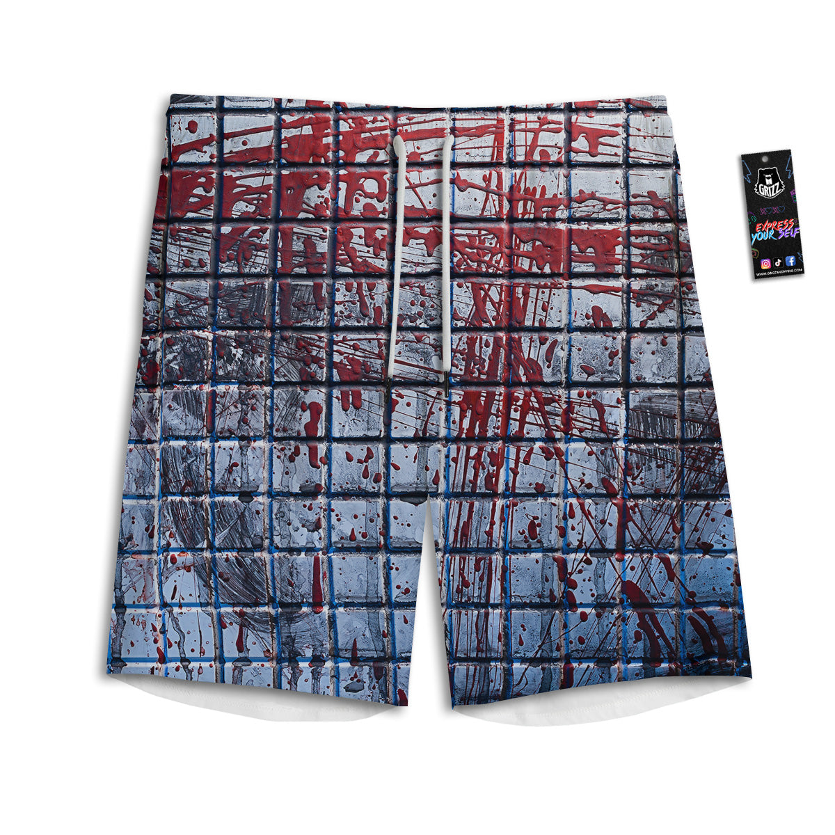 Blood Room Bloody Print Men's Athletic Shorts