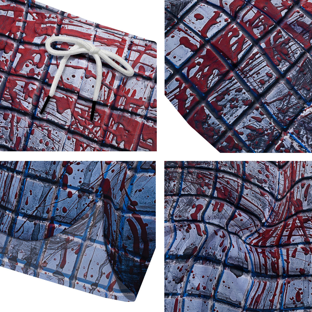 Blood Room Bloody Print Men's Running Shorts-grizzshop