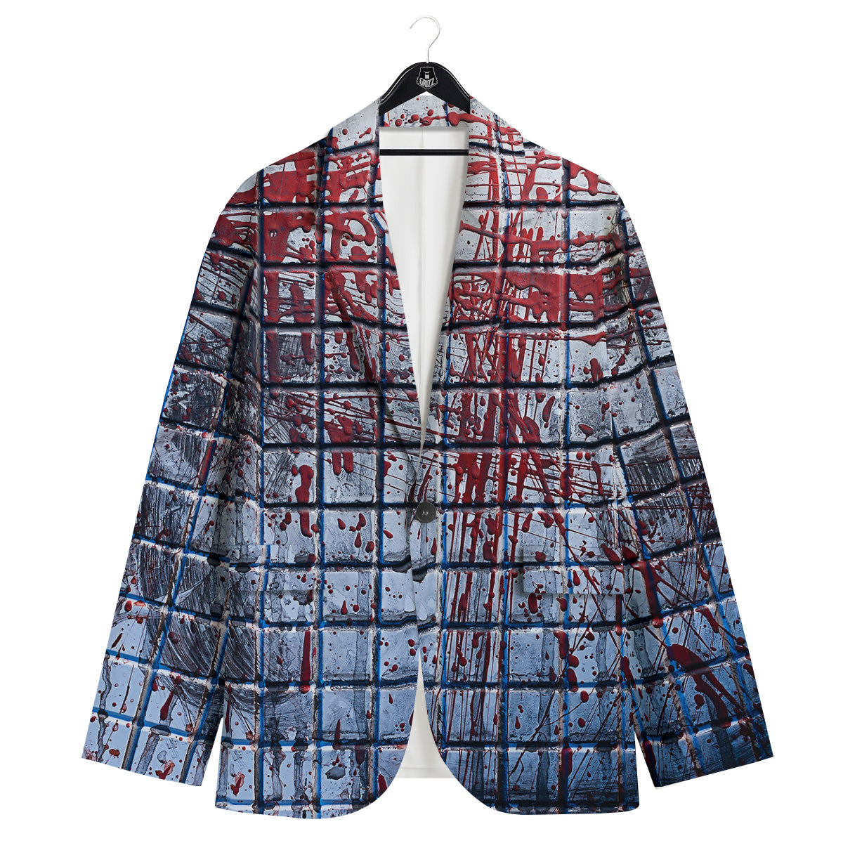 Blood Room Bloody Print Men's Sport Coat-grizzshop