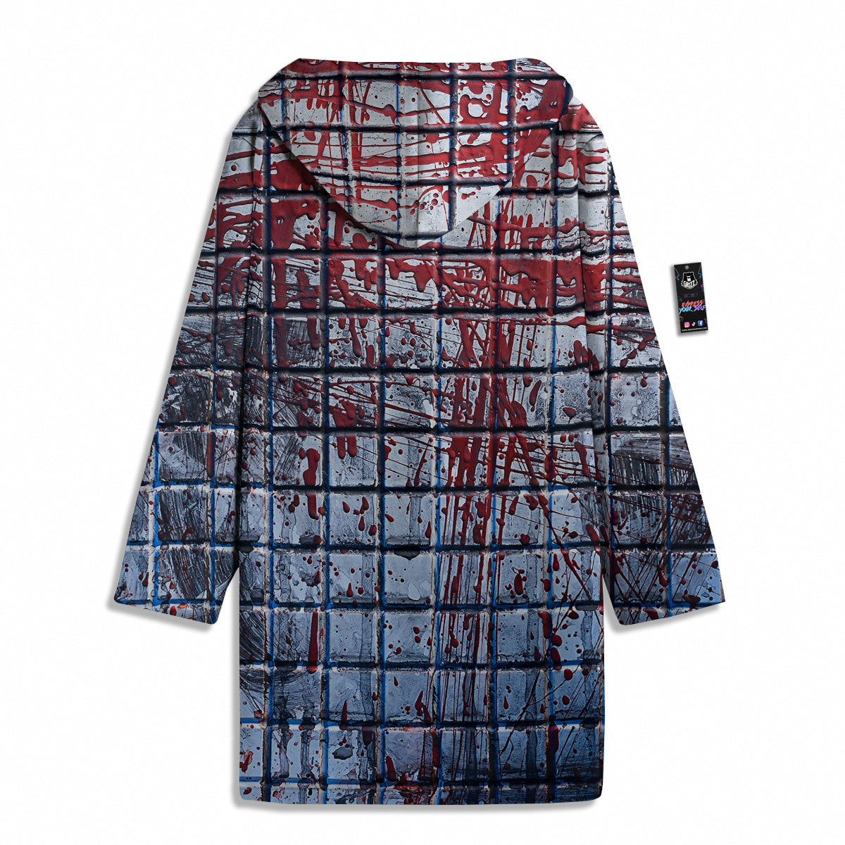 Blood Room Bloody Print Men's Windbreaker Jacket-grizzshop