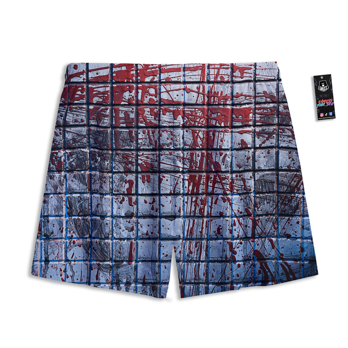 Blanket Stripe Ethnic Serape Print Mesh Shorts