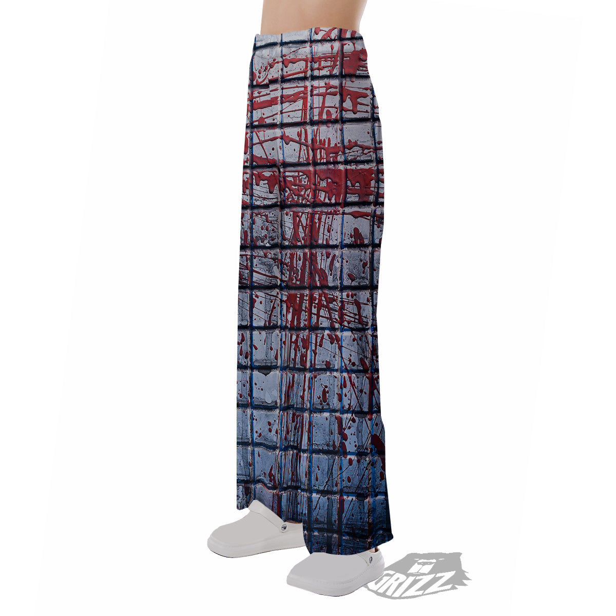 Blood Room Bloody Print Pajama Pants-grizzshop