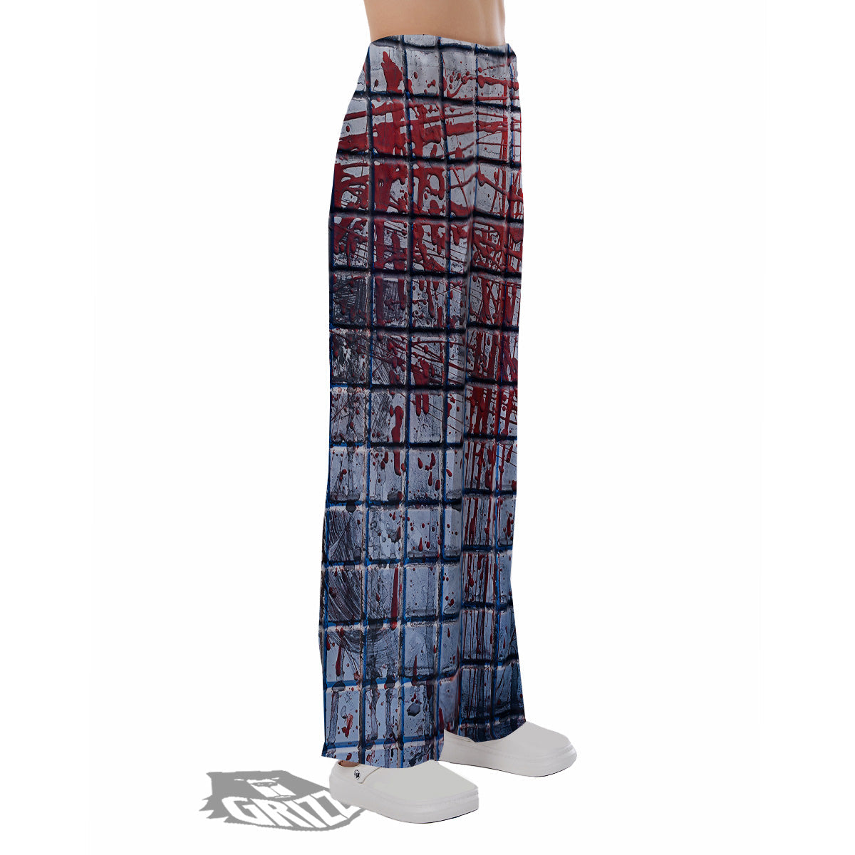 Blood Room Bloody Print Pajama Pants-grizzshop