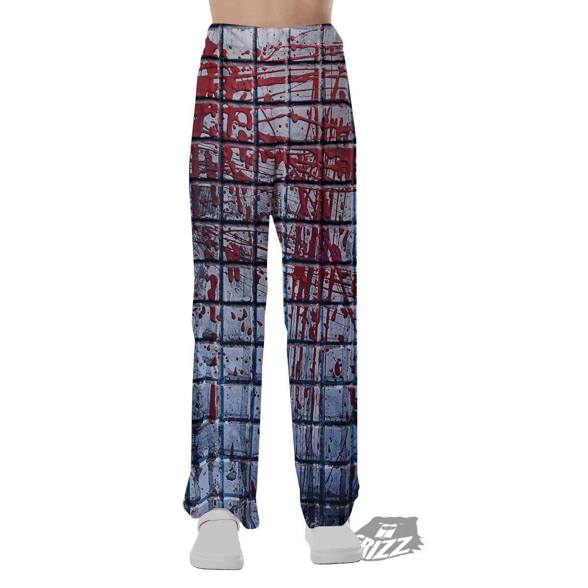 Blood Room Bloody Print Pajama Pants-grizzshop