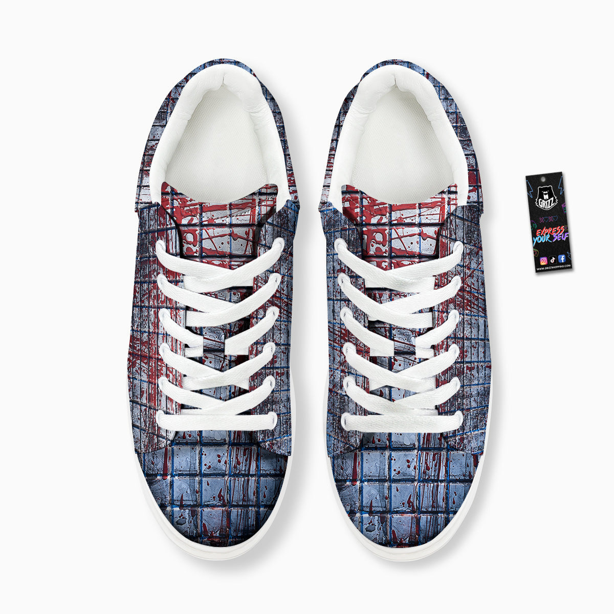 Blood Room Bloody Print Platform Shoes-grizzshop