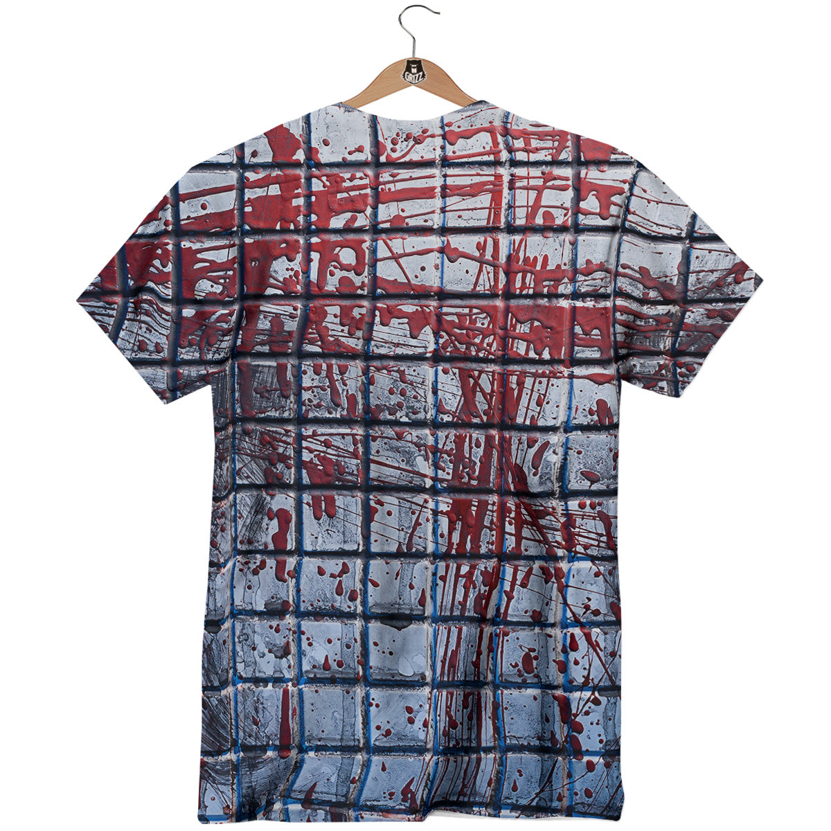 Blood Room Bloody Print T-Shirt-grizzshop