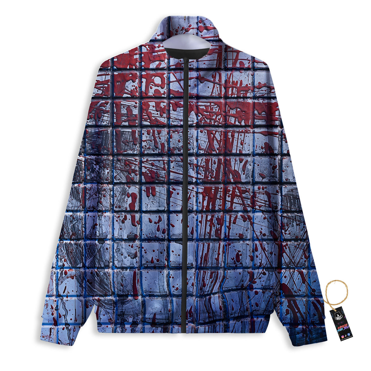 Blood Room Bloody Print Track Jacket-grizzshop