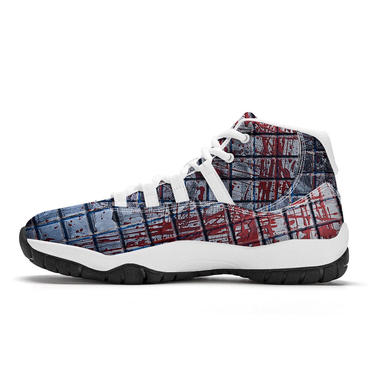 Blood Room Bloody Print White Bball Shoes-grizzshop