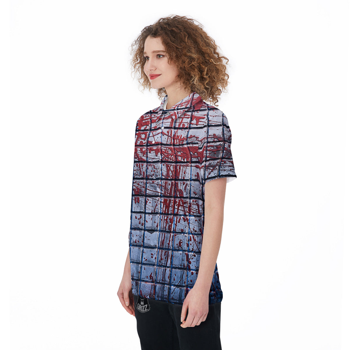 Blood Room Bloody Print Women's Golf Shirts-grizzshop