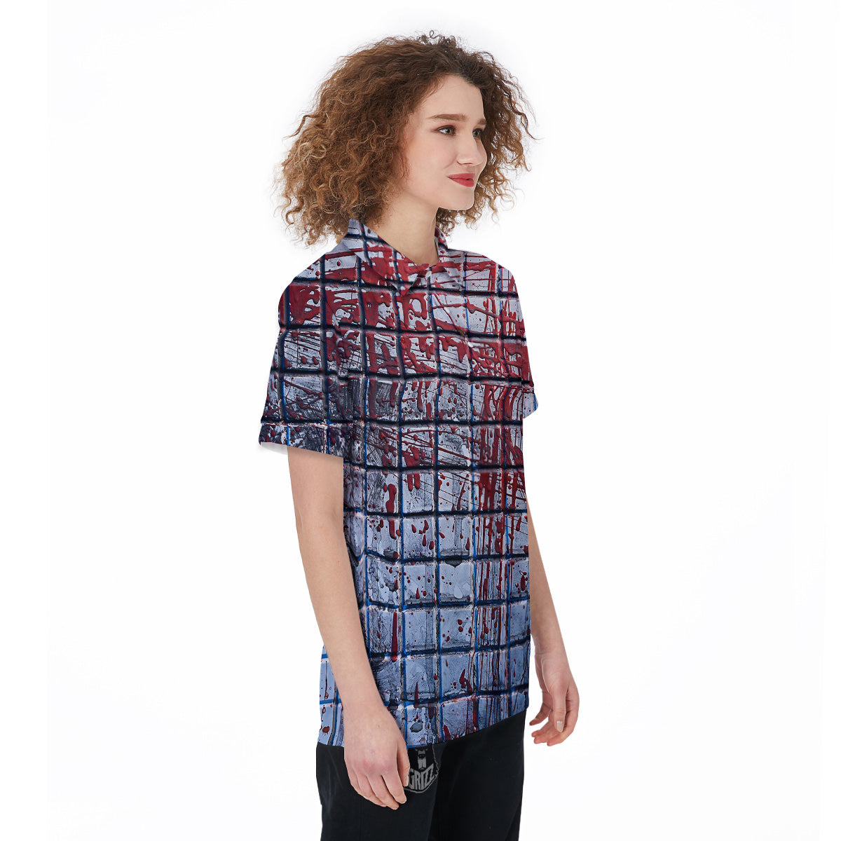 Blood Room Bloody Print Women's Golf Shirts-grizzshop