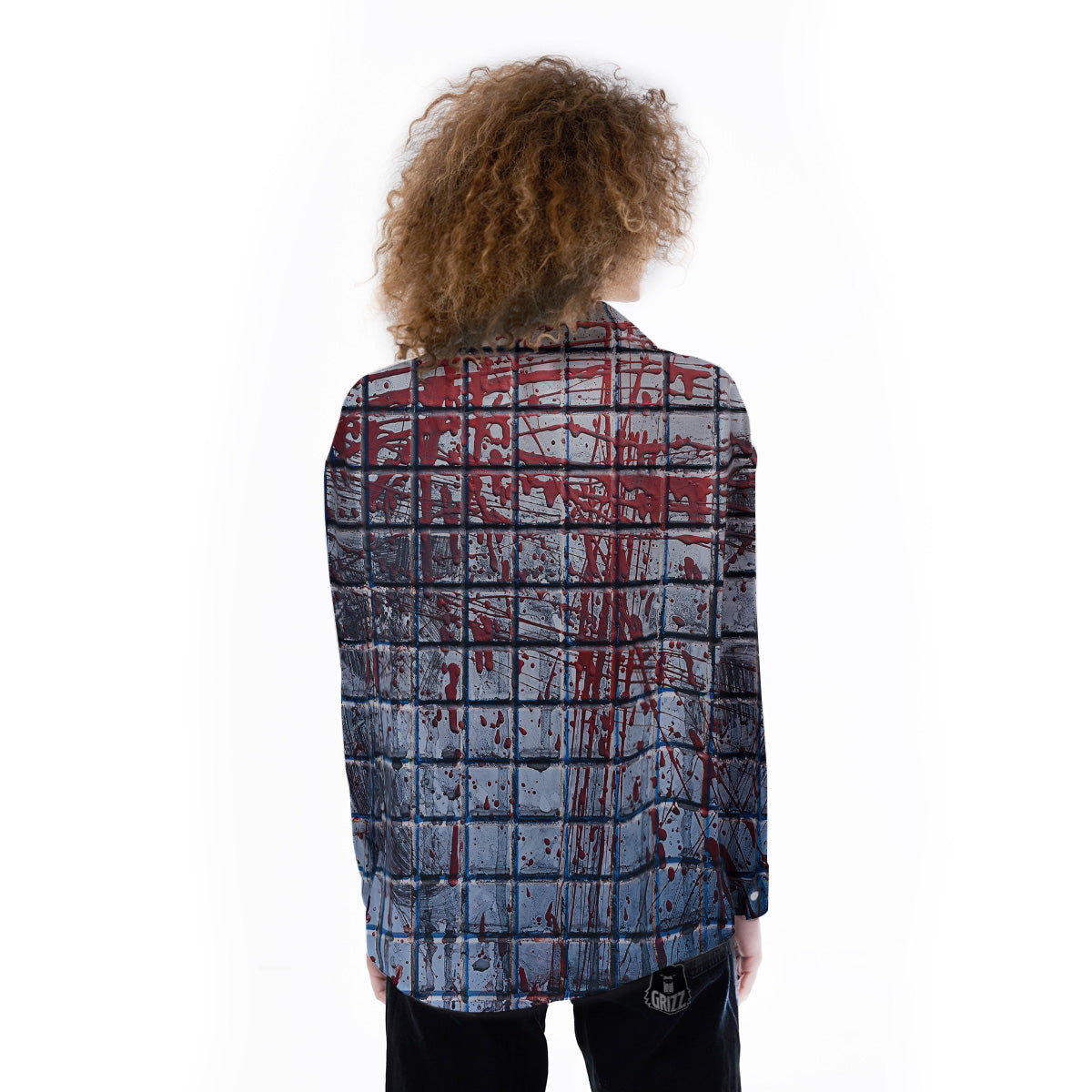 Blood Room Bloody Print Women's Long Sleeve Shirts-grizzshop