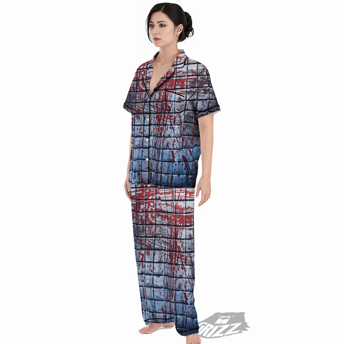 Blood Room Bloody Print Women's Pajamas Set-grizzshop