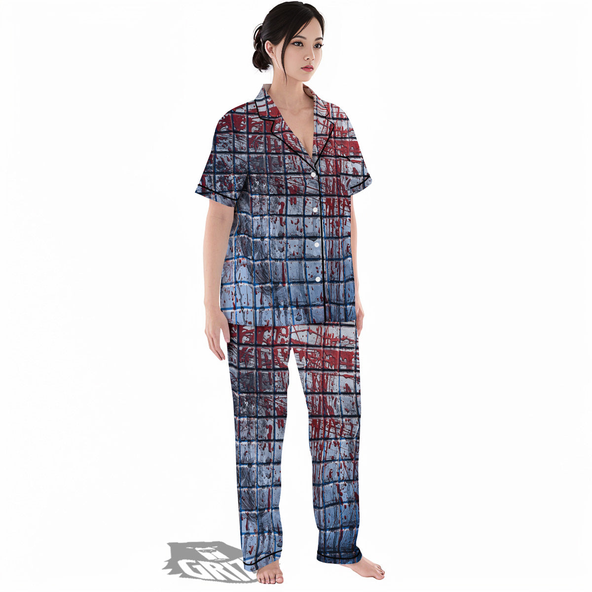 Blood Room Bloody Print Women's Pajamas Set-grizzshop