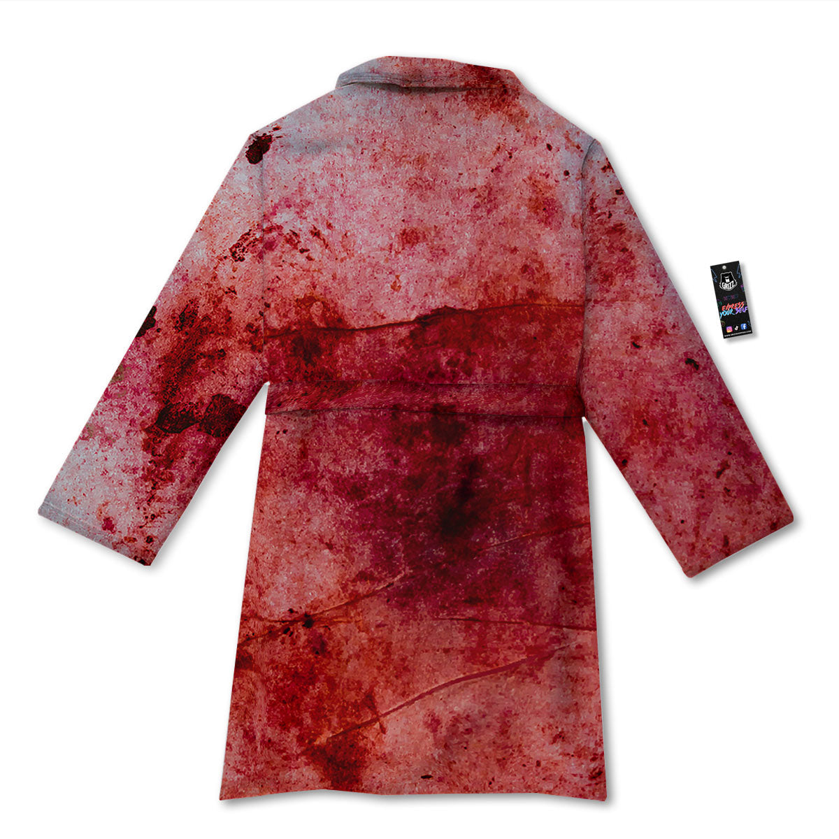 Blood Stains Red Print Bathrobe-grizzshop
