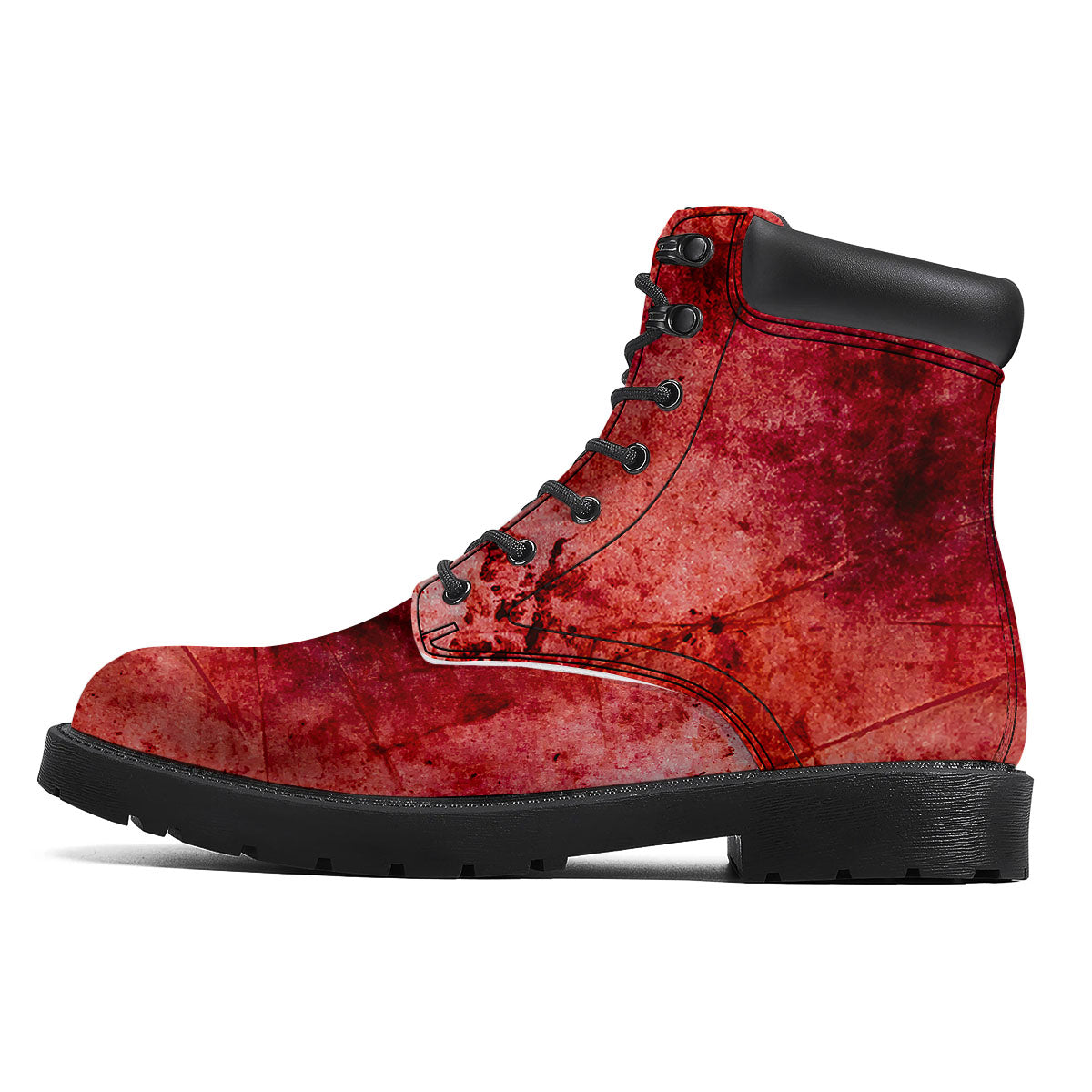 Blood Stains Red Print Boots-grizzshop