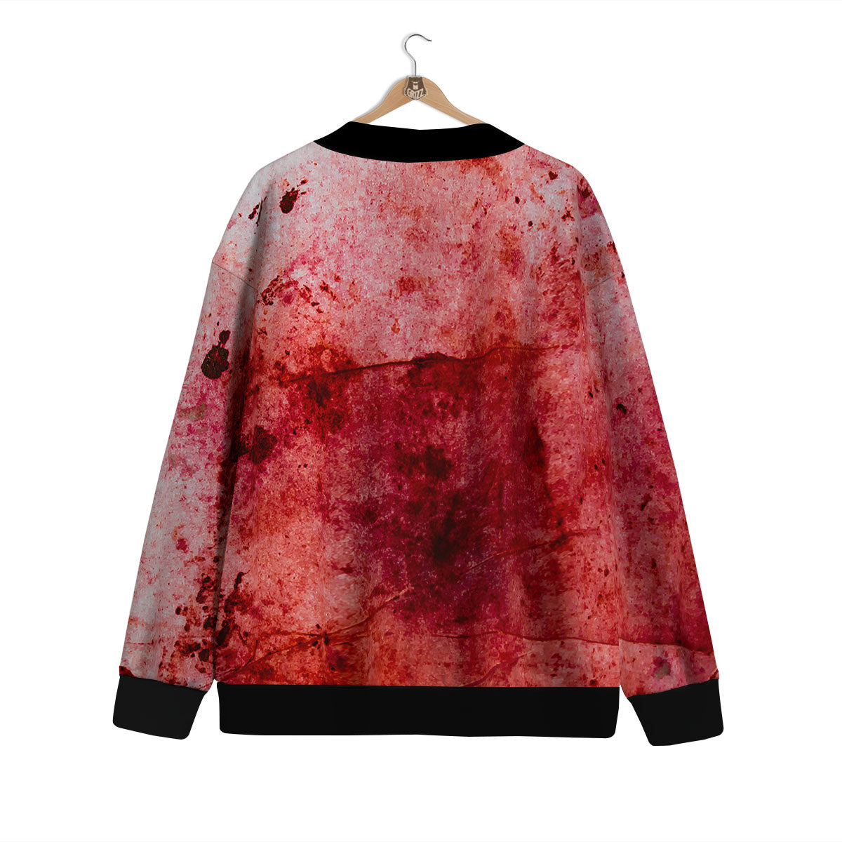 Blood Stains Red Print Cardigan-grizzshop