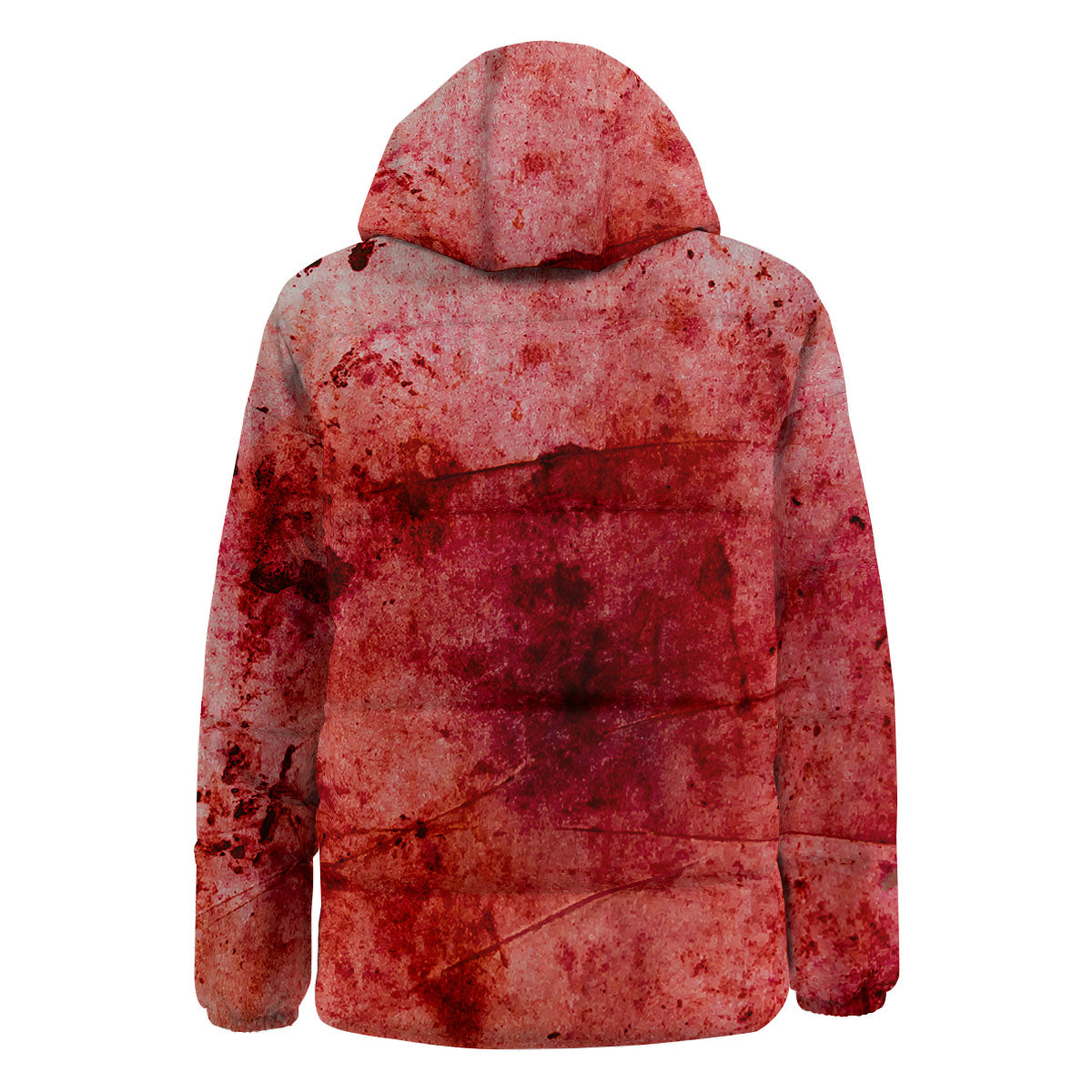 Blood Stains Red Print Down Jacket Grizzshopping