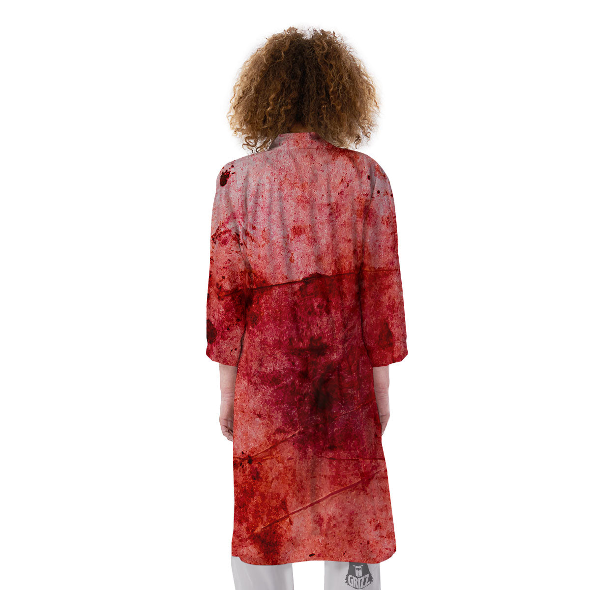 Blood Stains Red Print Kimono-grizzshop