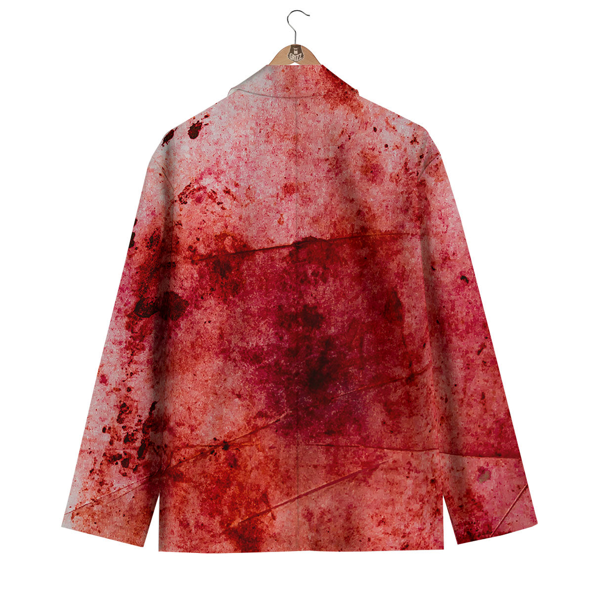 Blood Stains Red Print Men's Blazer-grizzshop