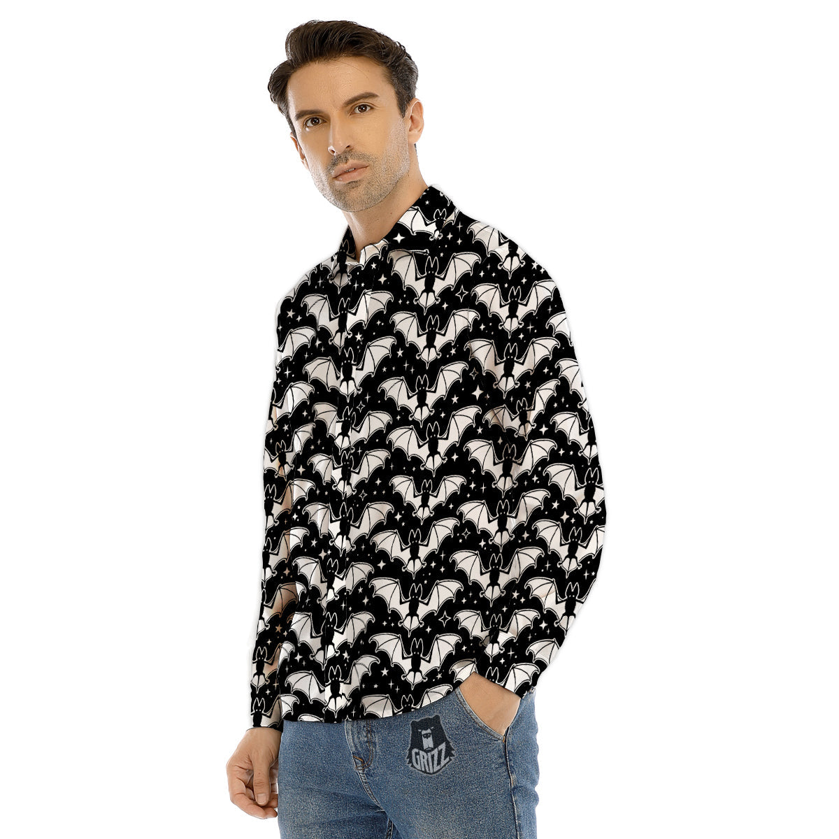 Blood Stains Red Print Men's Dress Shirts-grizzshop