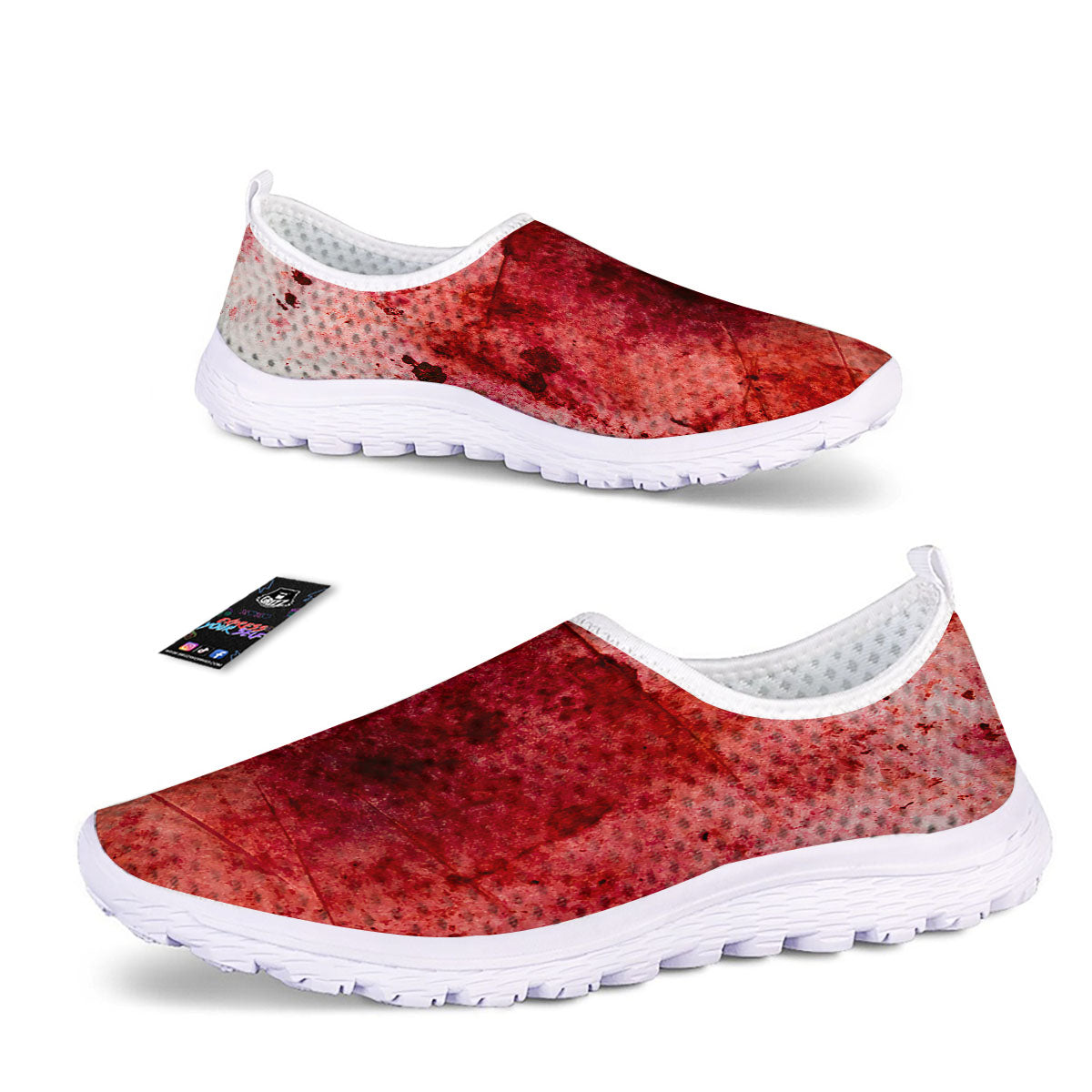 Blood Stains Red Print Nurse Shoes-grizzshop