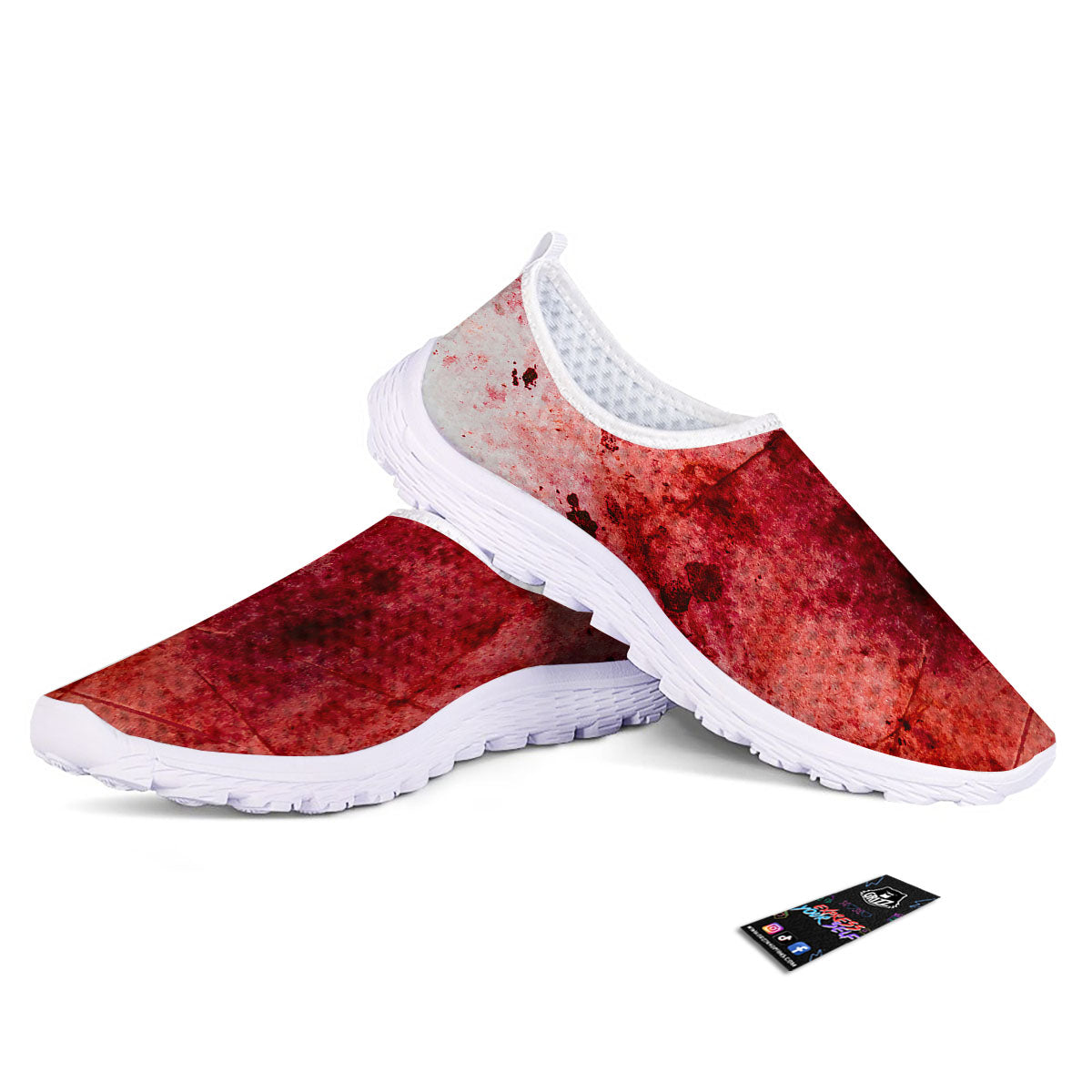 Blood Stains Red Print Nurse Shoes-grizzshop