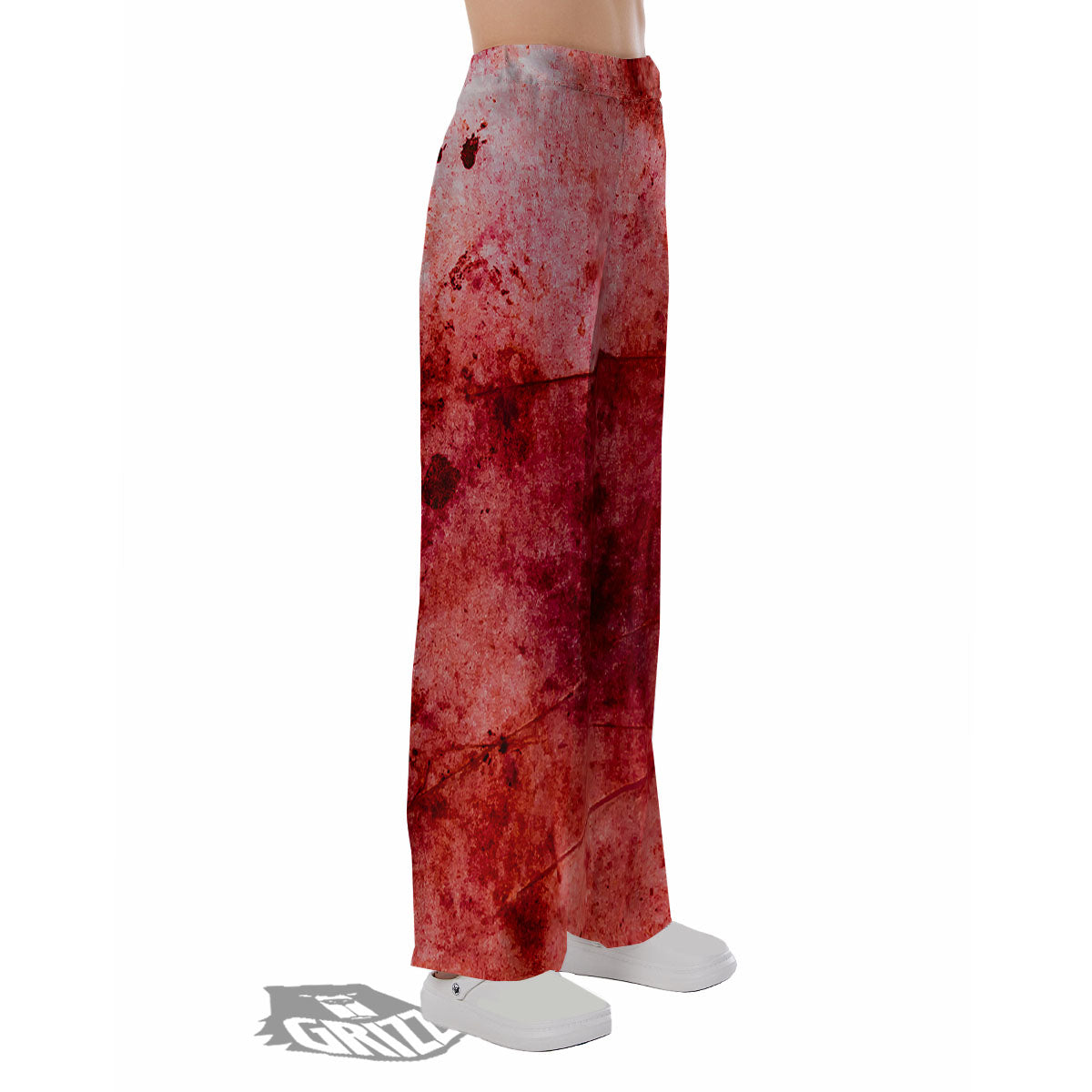 Blood Stains Red Print Pajama Pants-grizzshop
