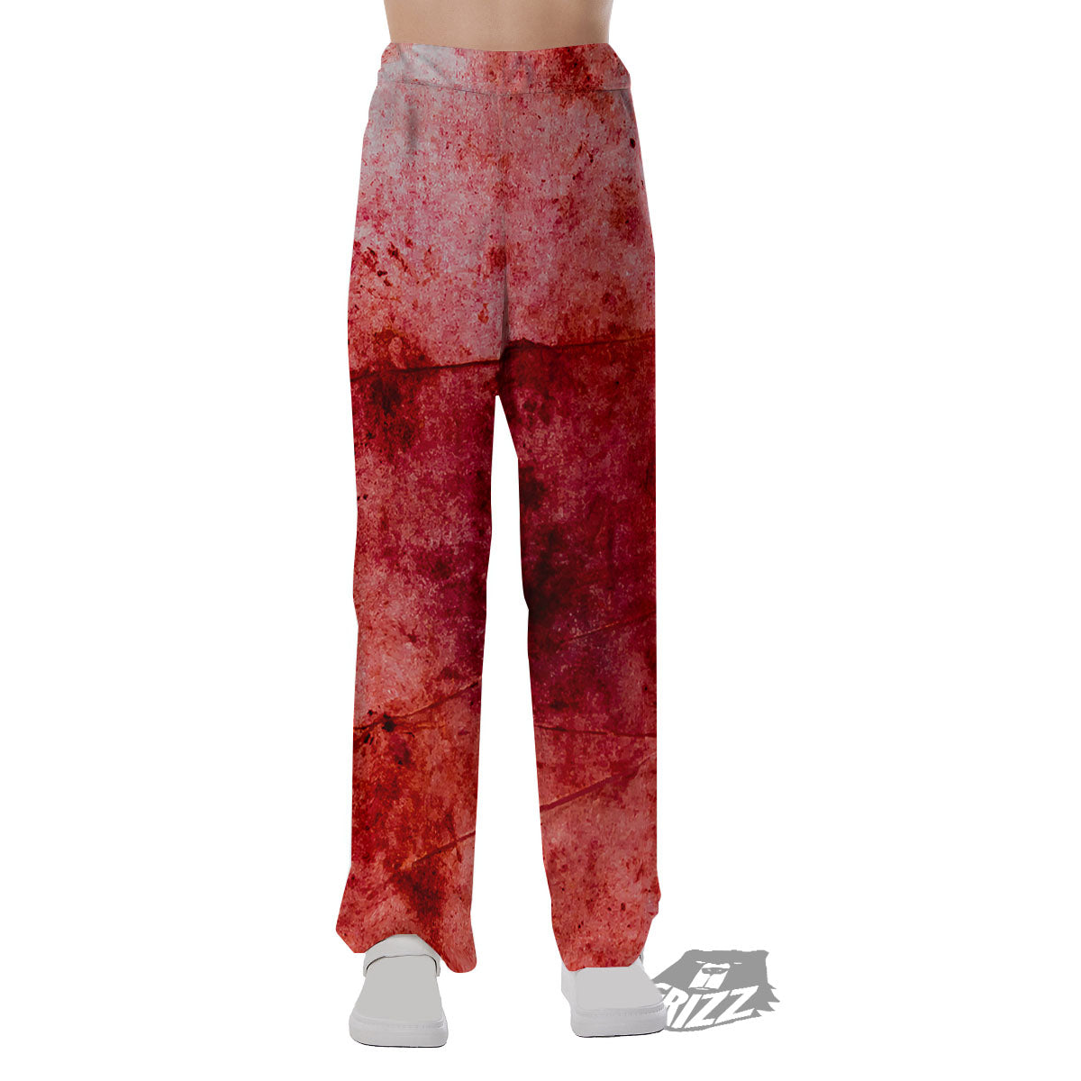 Blood Stains Red Print Pajama Pants-grizzshop