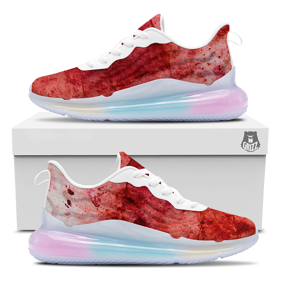 Blood Stains Red Print Running Sneakers-grizzshop