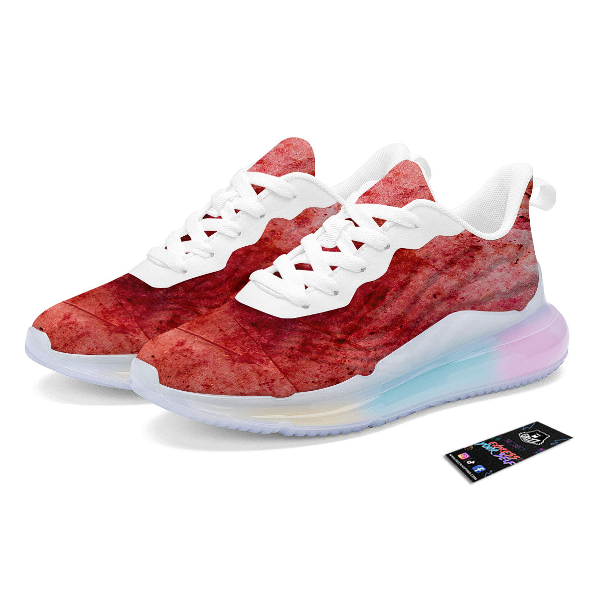 Blood Stains Red Print Running Sneakers-grizzshop