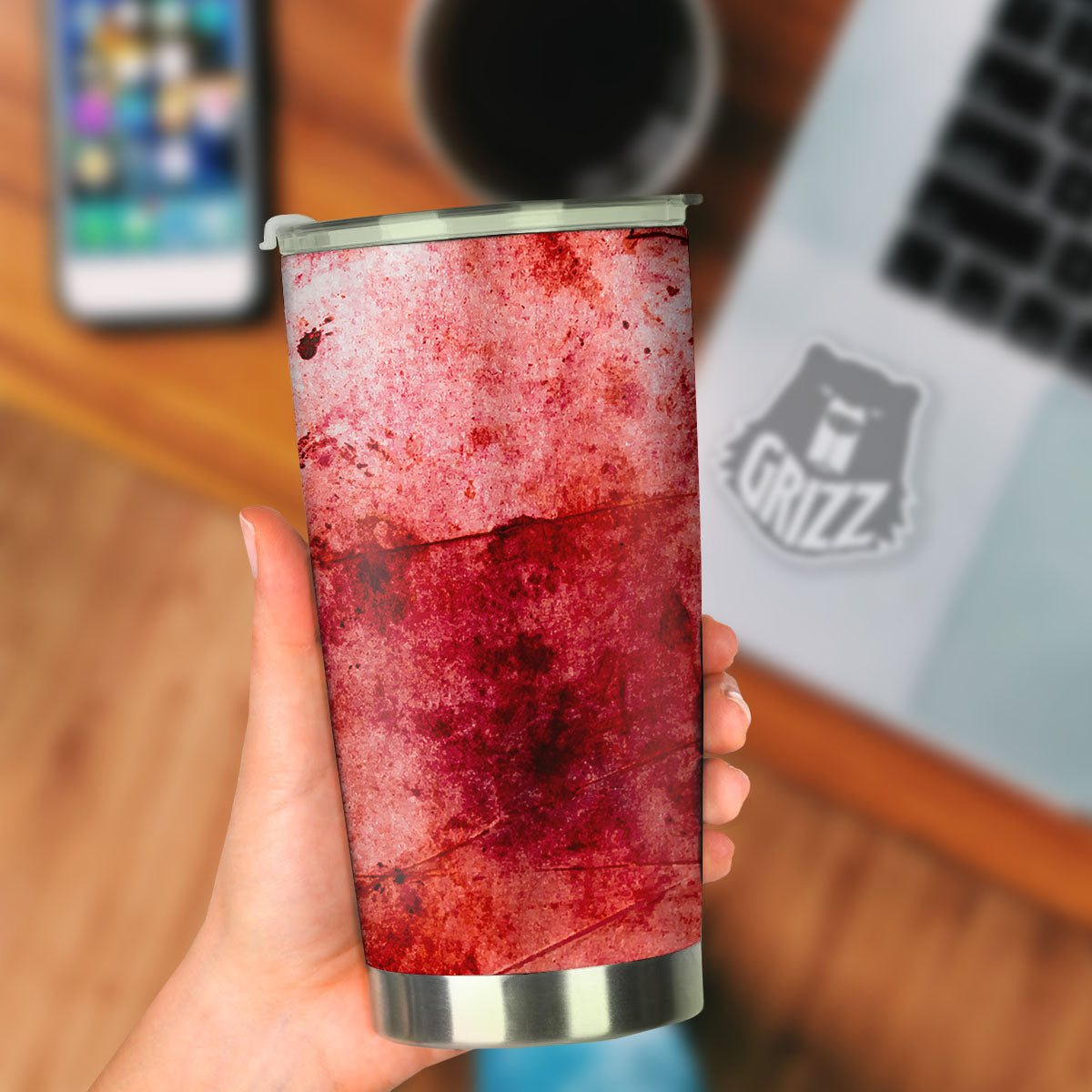 Blood Stains Red Print Tumbler-grizzshop