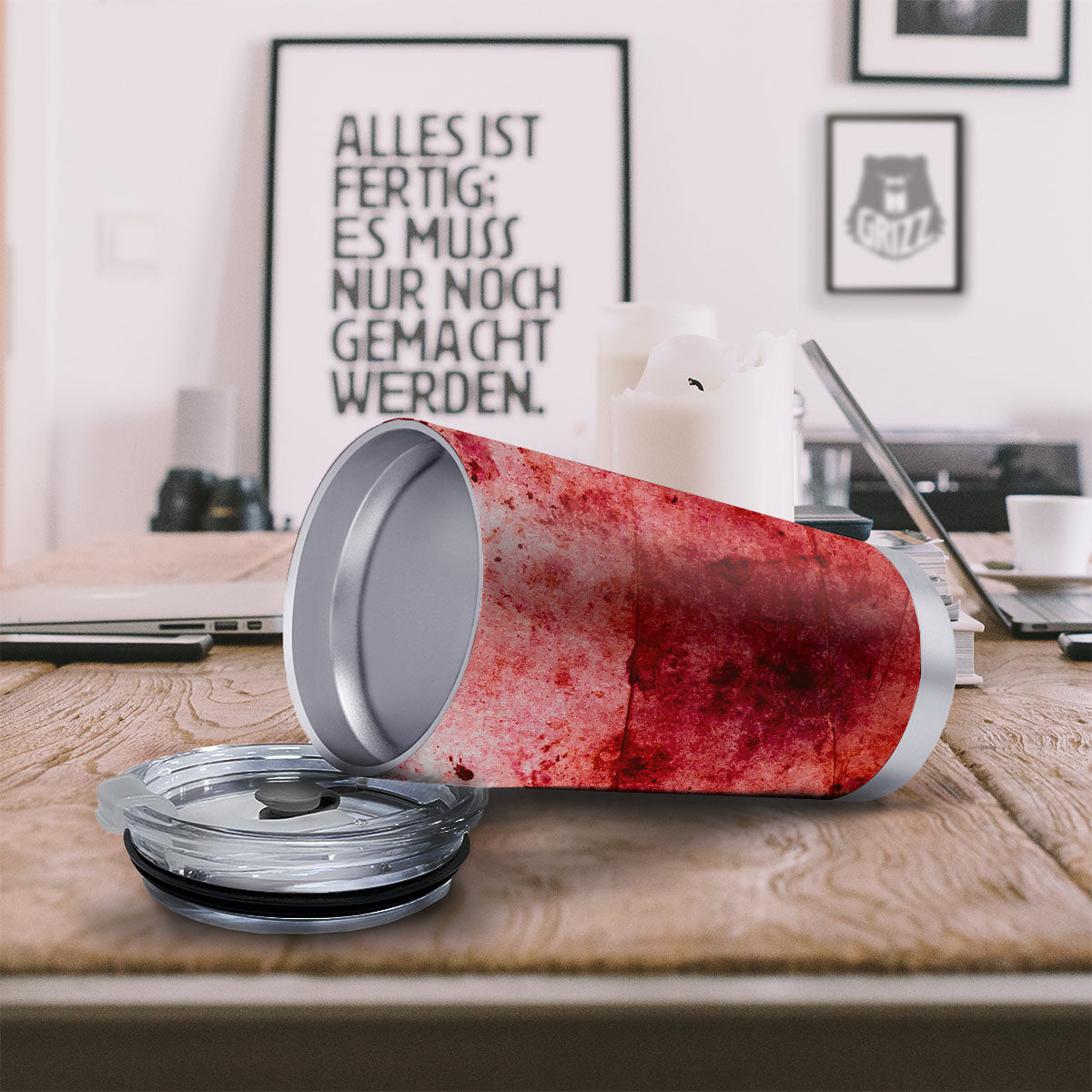 Blood Stains Red Print Tumbler-grizzshop