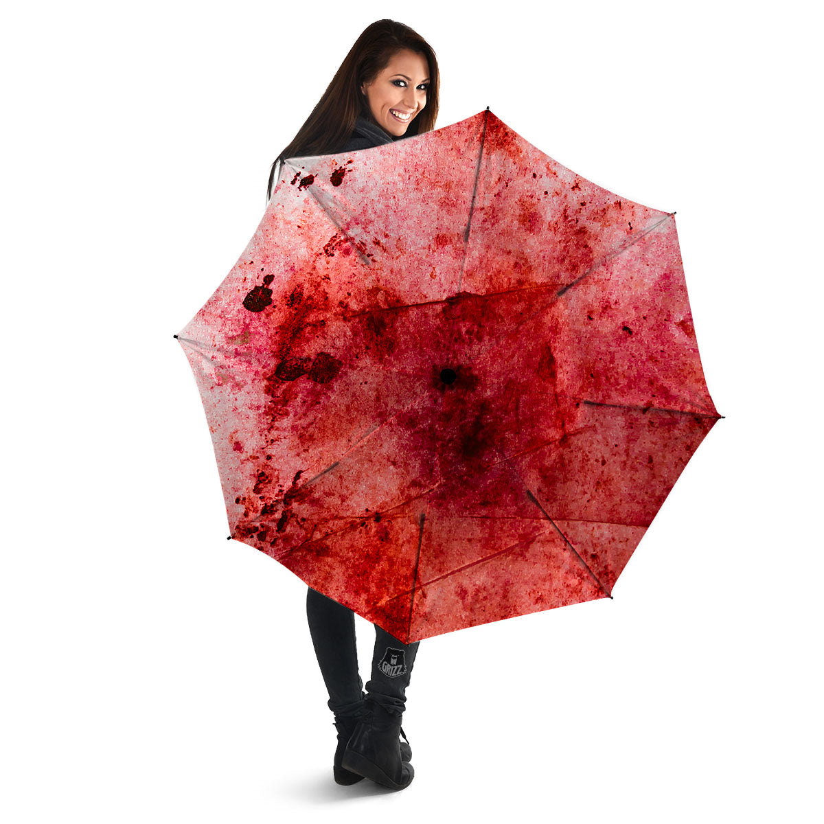 Blood Stains Red Print Umbrella-grizzshop