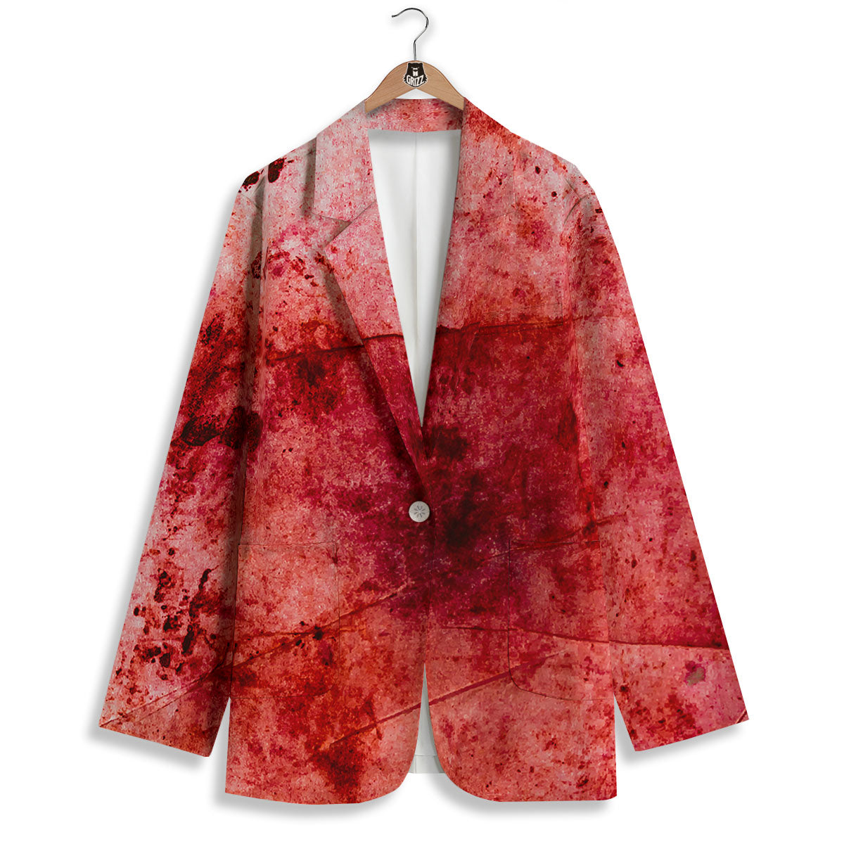 Blood Stains Red Print Women's Blazer-grizzshop