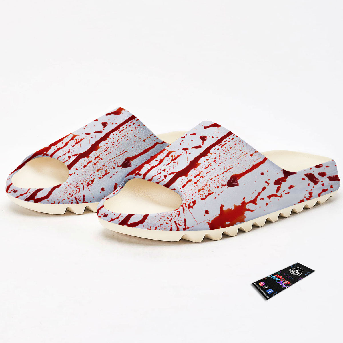 Blood Drip Print Sandals-grizzshop