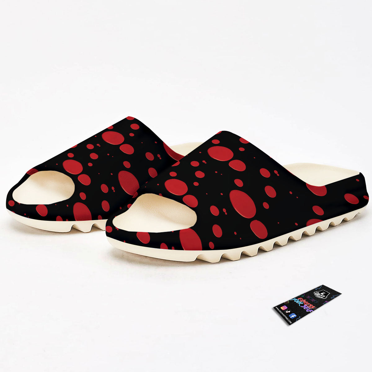 Blood Drop Red Print Pattern Sandals-grizzshop