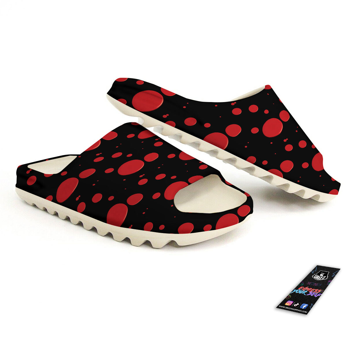 Blood Drop Red Print Pattern Sandals-grizzshop