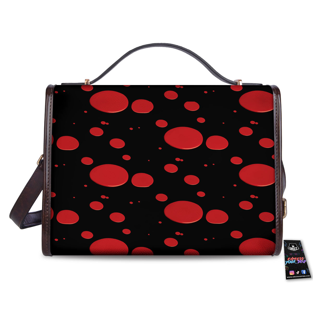 Blood Drop Red Print Pattern Women's Satchel Bag