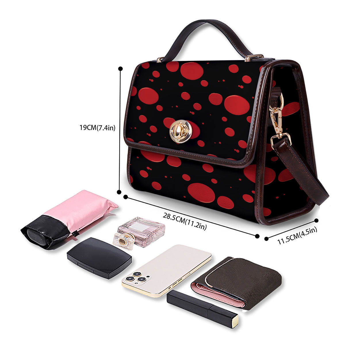 Blood Drop Red Print Pattern Women's Satchel Bag