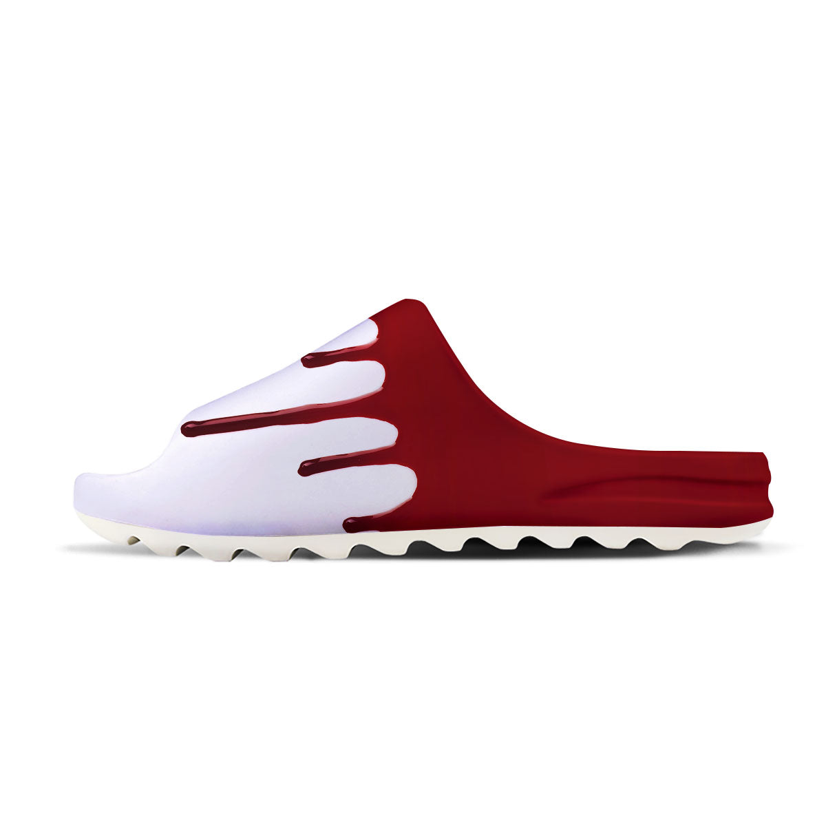 Blood Flowing Red Print Sandals-grizzshop