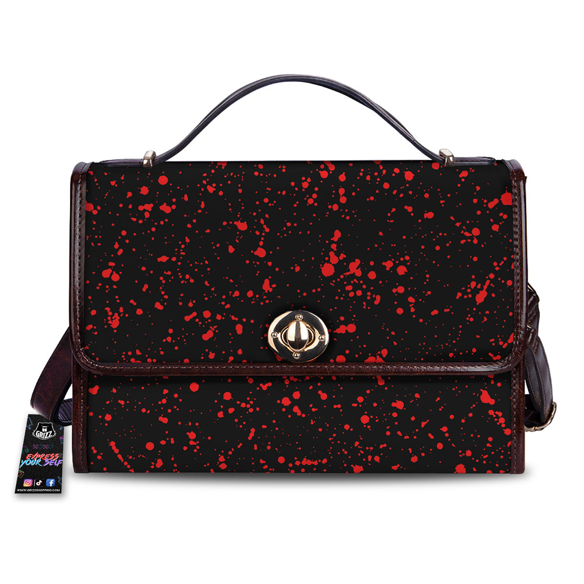 Blood Red Print Pattern Women's Satchel Bag
