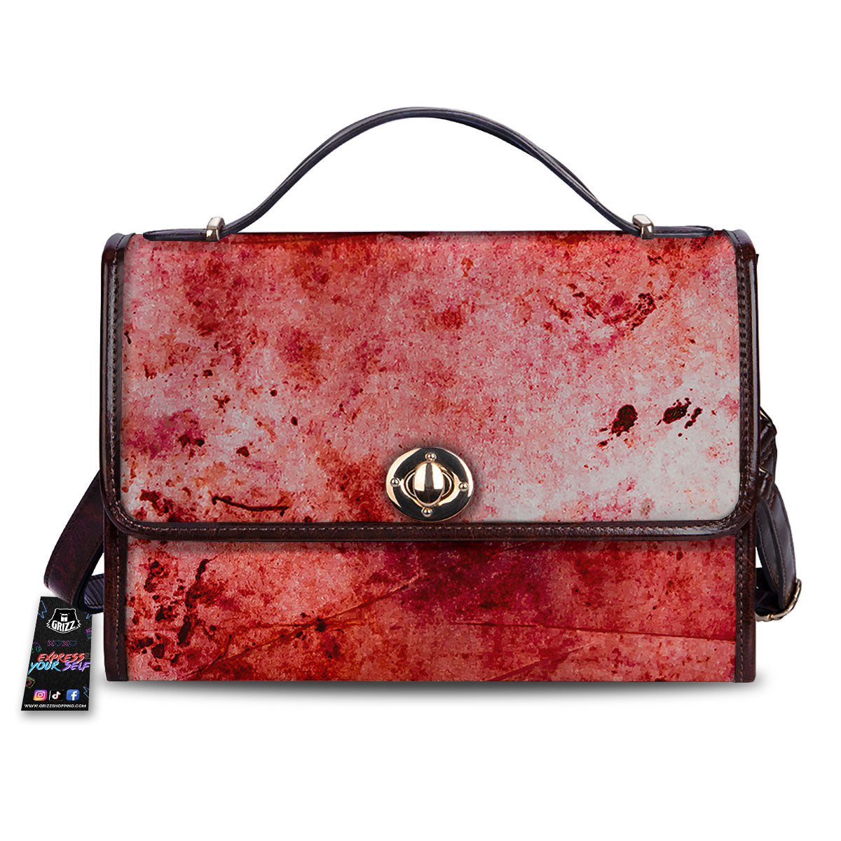 Blood Stains Red Print Women's Satchel Bag