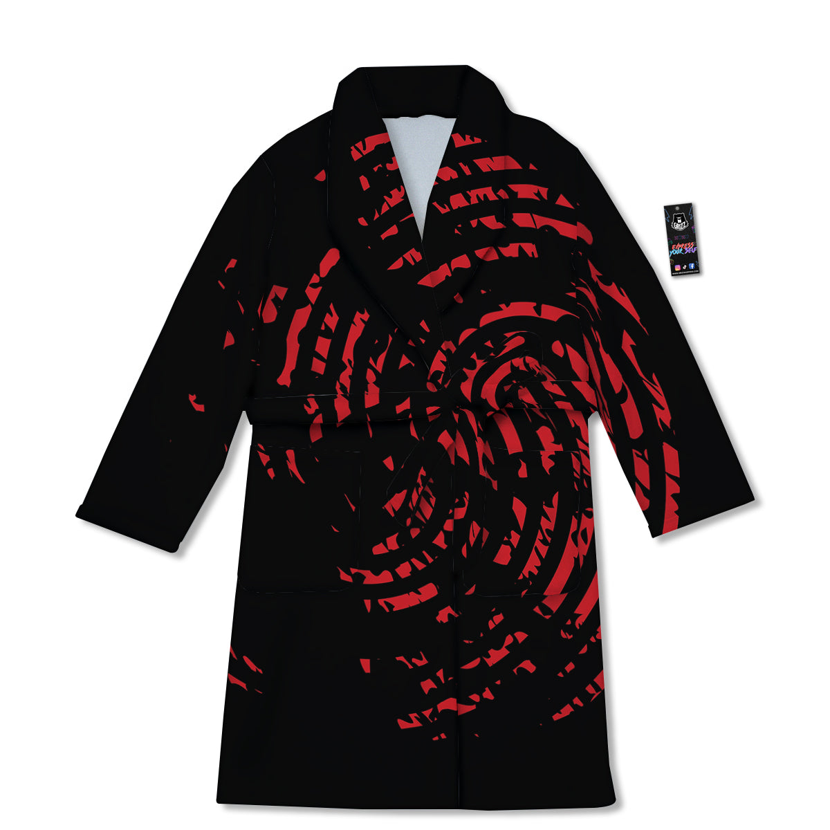 Bloody Finger Red Print Bathrobe-grizzshop