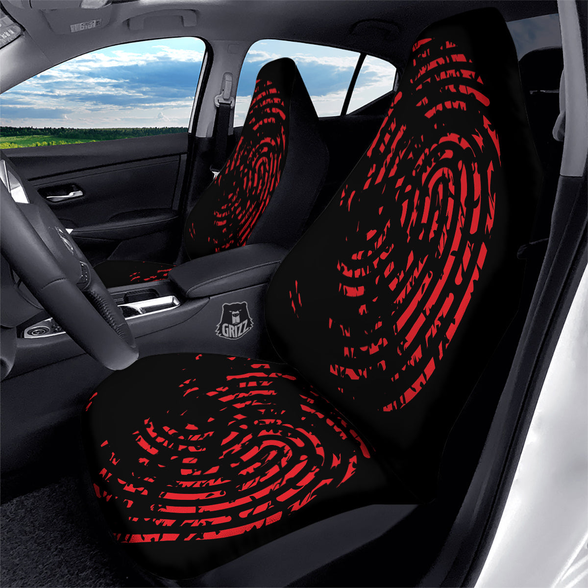 Bloody Finger Red Print Car Seat Covers-grizzshop